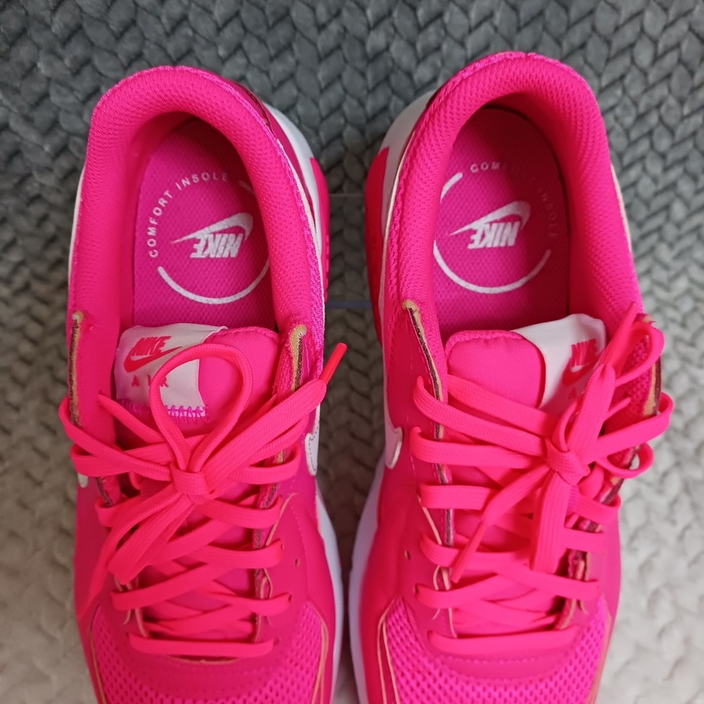 Nike Air Max Women’s Athletic Sneakers in Bright Pink with White Swoosh - Picture 8 of 15